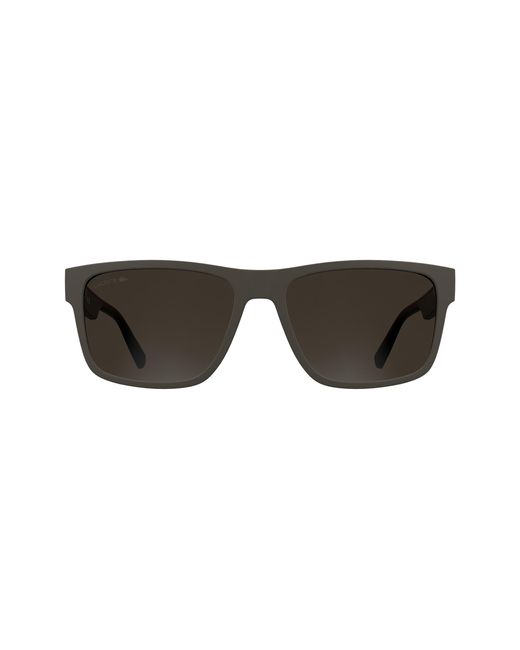 Lacoste Black L6076S 202 Sunglasses Bio-Injected Squared Normal for men