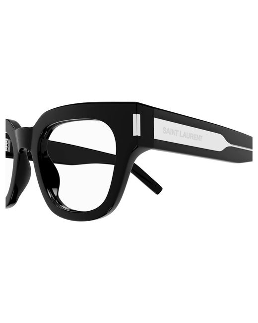 Saint Laurent Black Sl 661 001 Optical Frames Acetate Transparent Squared