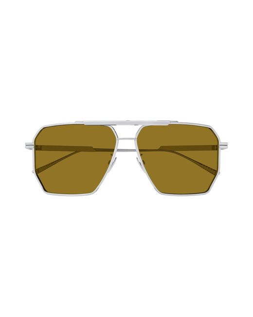 Bottega Veneta Black Bv1012S 007 Sunglasses Metal Geometric for men
