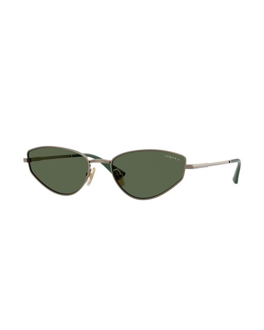 Vogue Eyewear Green Vo4339S 51389A Sunglasses Metal Cat Eye Polarized