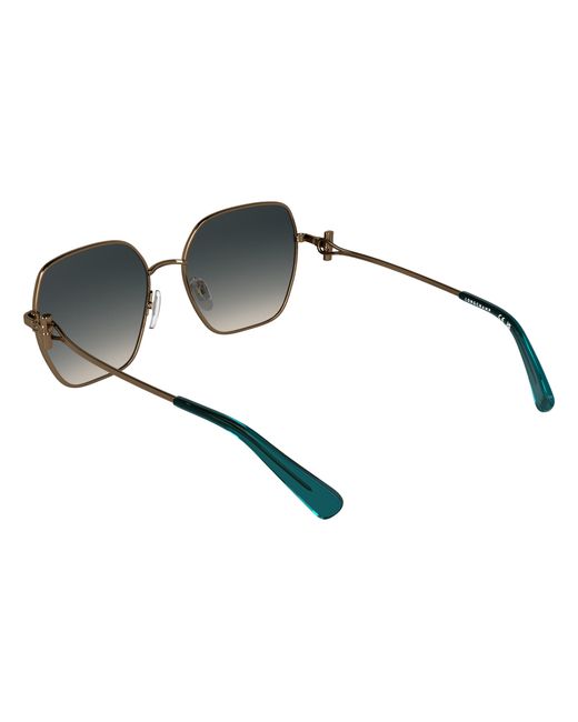 Longchamp Black Lo190S 734 Sunglasses Metal Squared Normal