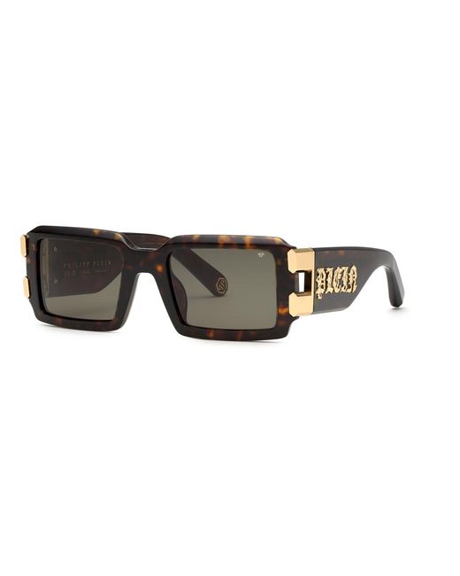 Philipp Plein Black Spp129V Plein Eagle 722 Sunglasses Acetate Squared Normal for men