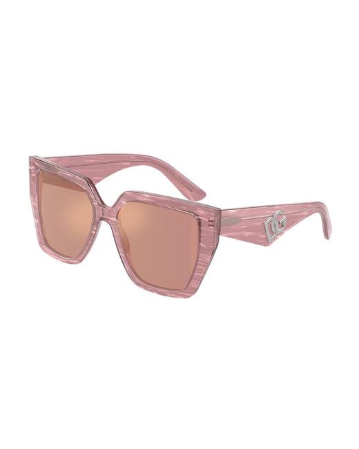 Dolce & Gabbana Pink Dg4438 3405A4 Sunglasses Acetate Squared Normal Mirror