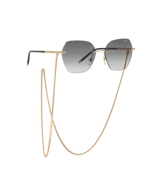 Chopard Metallic Ikchl88 300 Sunglasses Metal Smoke Squared Anti-Glare Nuanced