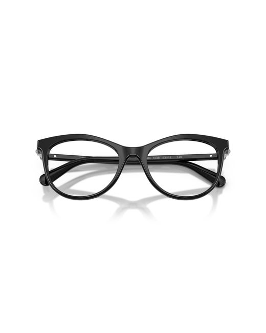 Swarovski Black Sk2064 1038 Optical Frames Acetate Transparent Round Normal