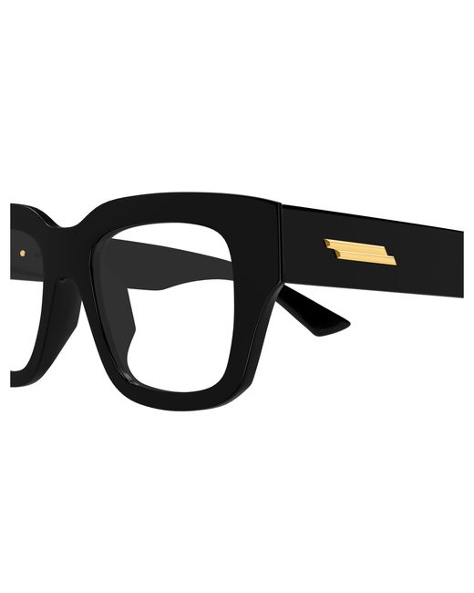 Bottega Veneta Black Bv1361O 005 Optical Frames Acetate Transparent Squared for men