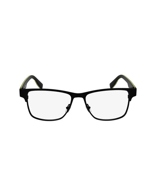 Lacoste Black L2307Mag-Set 002 Optical Frames Metal Squared Normal for men