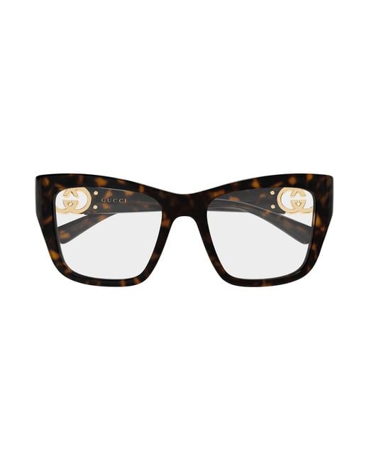 Gucci Black Gg2124O 003 Optical Frames Injected Transparent Cat Eye