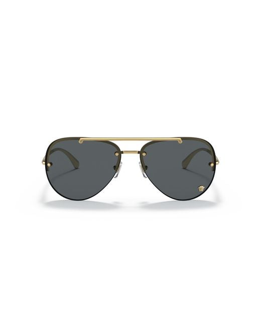 Versace Black Ve2231 100287 Sunglasses Metal Pilot Normal
