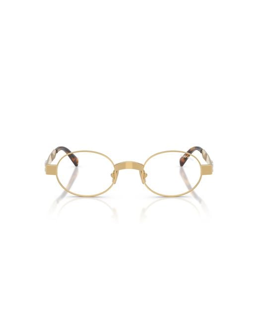 Miu Miu Black Mu B51S 5Ak10W Sunglasses Metal Transparent Round Normal