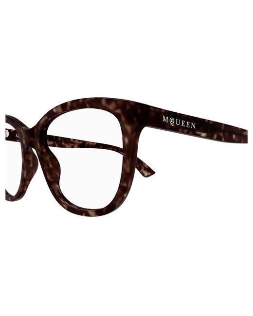 McQueen Black Am0487O 002 Optical Frames Acetate Transparent Cat Eye