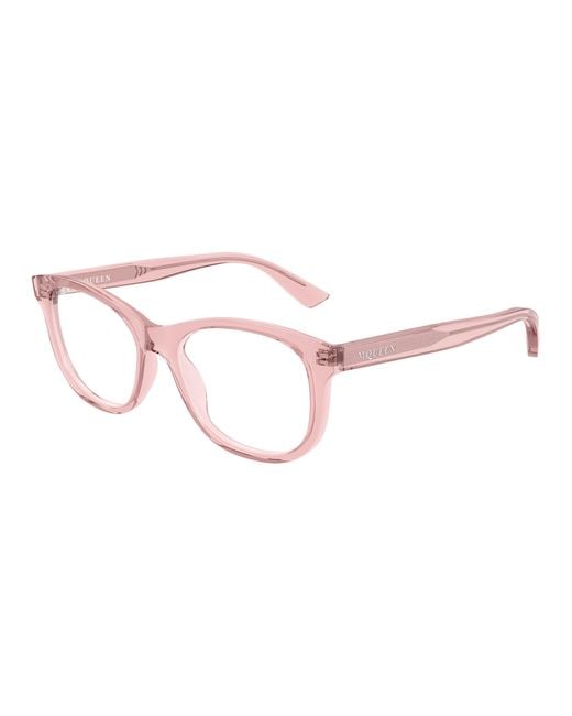 McQueen Black Am0568O 010 Optical Frames Acetate Transparent Cat Eye