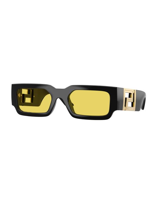 Versace Black Ve4506U Gb1/85 Sunglasses Injected Squared Normal for men
