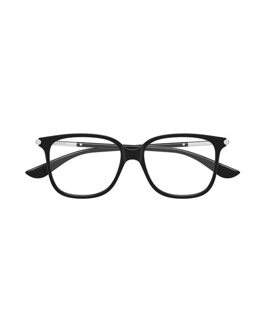 McQueen Black Am0554O 005 Optical Frames Acetate Transparent Cat Eye