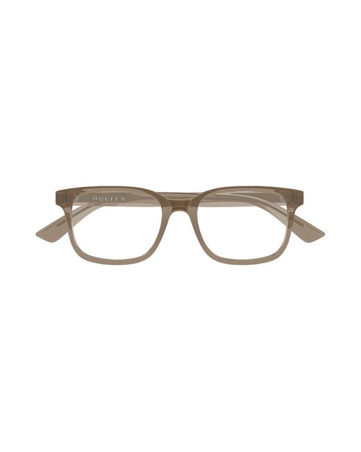 McQueen Black Am0541O 011 Optical Frames Acetate Transparent Squared for men