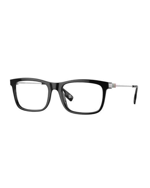 Burberry Black Be2384 3001 Optical Frames Acetate Transparent Squared Normal for men