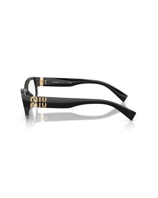 Miu Miu Black Mu 04Yv 16K1O1 Optical Frames Acetate Geometric Normal