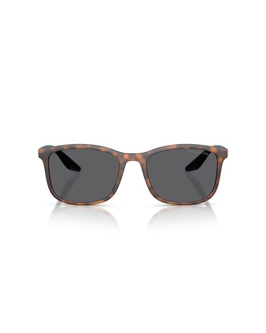 Prada Linea Rossa Black Ps A08S U61144 Sunglasses Injected Pillow Polarized for men