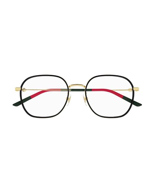 Gucci Black Gg1198Oa 001 Optical Frames Metal Squared