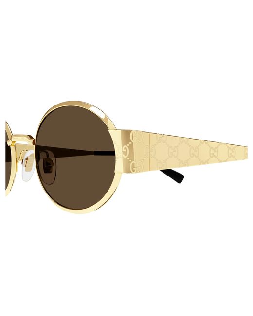 Gucci Black Gg1854S 005 Sunglasses Metal Round for men