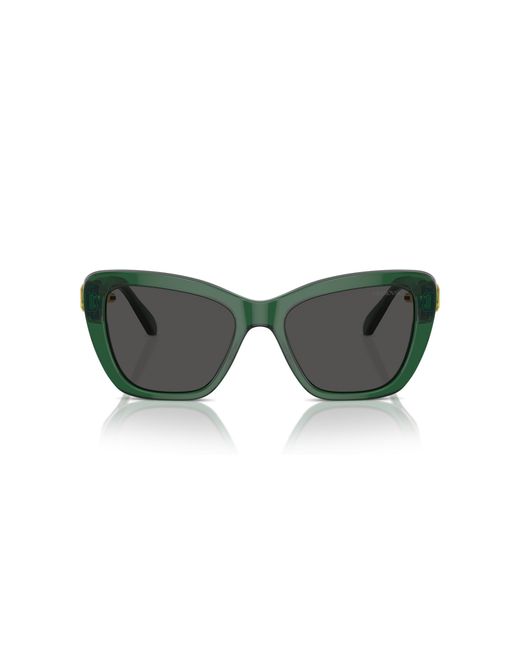 Swarovski Black Sk6018 104587 Sunglasses Acetate Cat Eye Normal