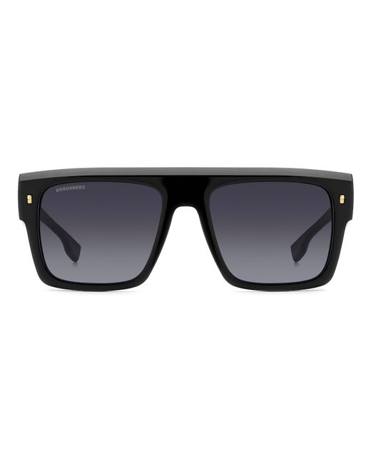 DSquared² Black D2 0127/S 807/9O Sunglasses Acetate Squared Normal Shaded for men