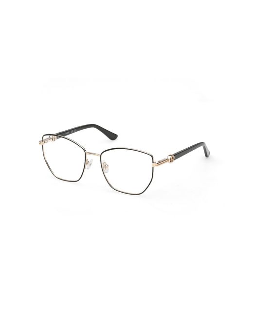 Guess Black Gu50312 096 Optical Frames Metal Geometric Normal