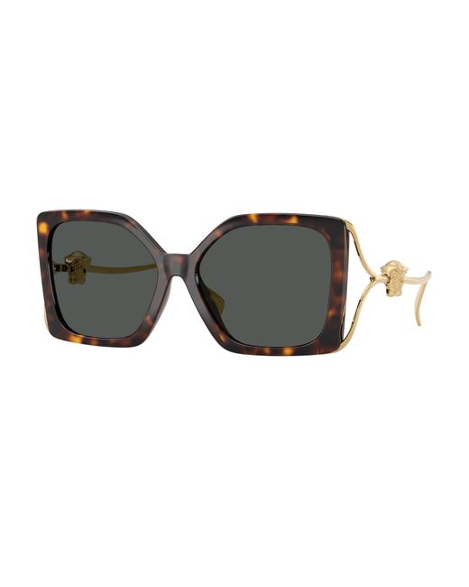 Versace Black Ve4502U 108/87 Sunglasses Injected Squared Normal