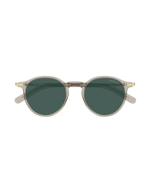 Montblanc Black Mb0461S 004 Sunglasses Injected Round for men