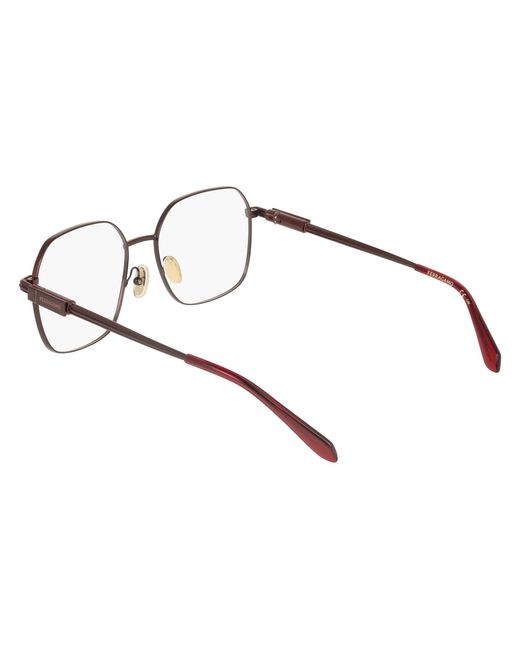 Ferragamo Black Sf2239 606 Optical Frames Metal Squared Normal