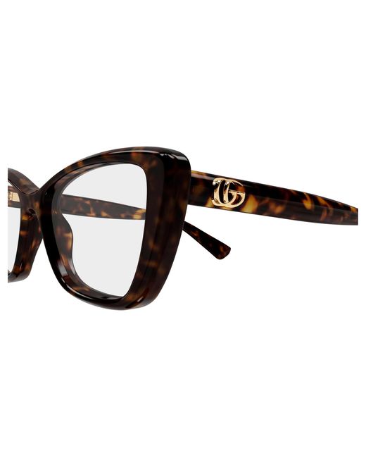 Gucci Black Gg1977O 002 Optical Frames Injected Transparent Cat Eye