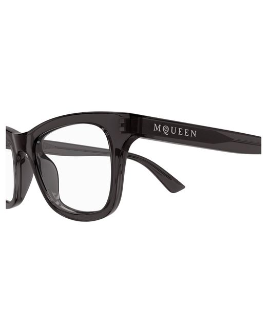 McQueen Black Am0515O 009 Optical Frames Acetate Transparent Cat Eye