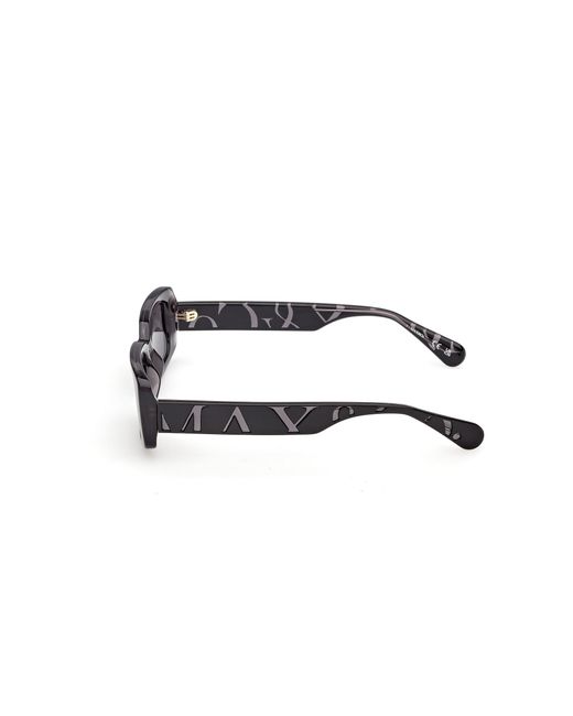MAX&Co. Black Mo0156 01A Sunglasses Injected Smoke Squared Normal