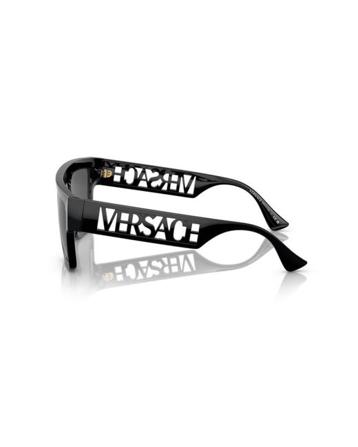 Versace Black Ve4430U Gb1/87 Sunglasses Injected Squared Normal for men