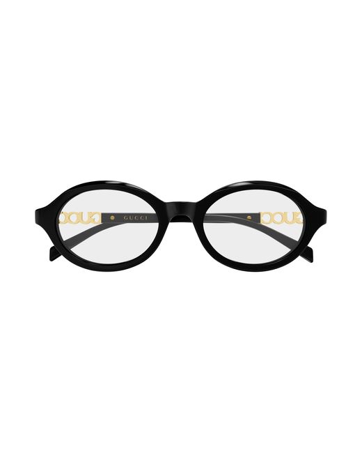 Gucci Black Gg2153O 001 Optical Frames Acetate Transparent Round
