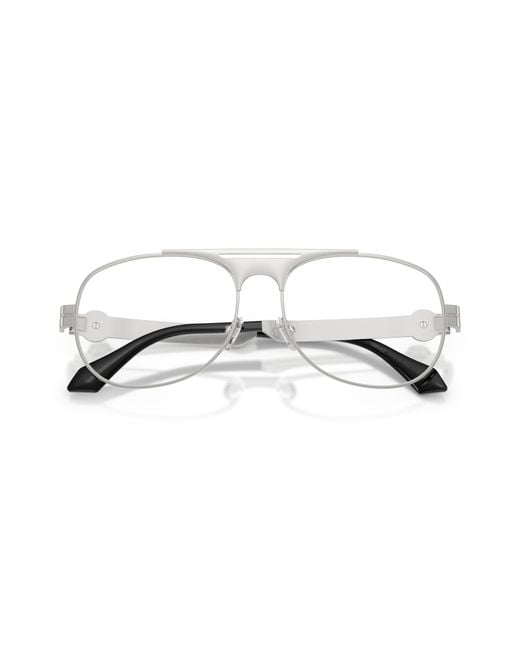 Versace Black Ve1319 1000 Optical Frames Metal Transparent Pilot Normal for men