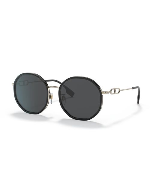Burberry Black Be3127D 110987 Sunglasses Steel Geometric Normal