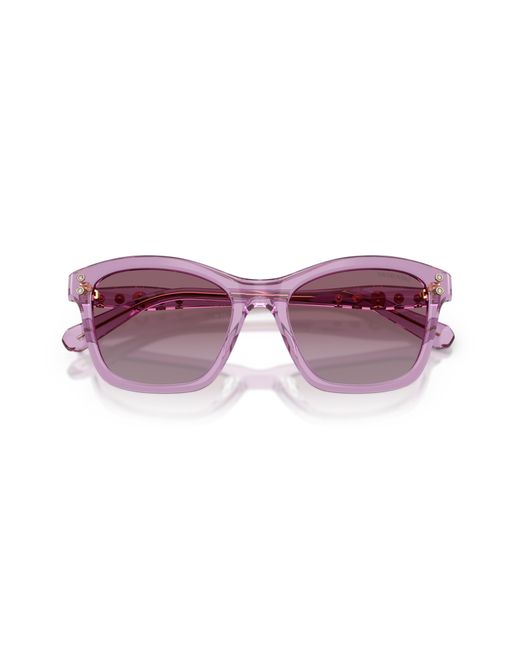 Swarovski Purple Sk6063 10968H Sunglasses Acetate Squared Normal Nuanced