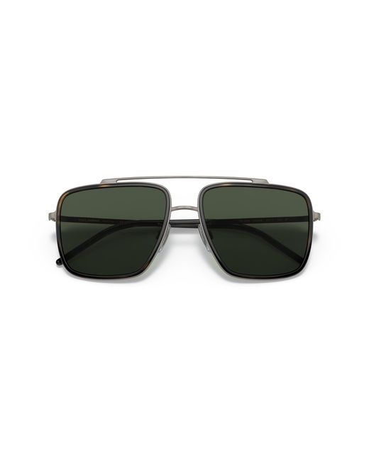 Dolce & Gabbana Black Dg2220 13359A Sunglasses Metal Squared Polarized for men