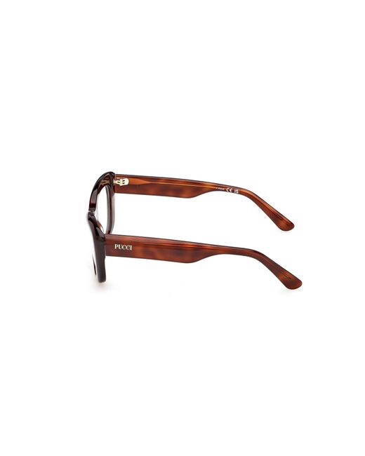 Emilio Pucci Black Ep5273 052 Optical Frames Acetate Round Normal