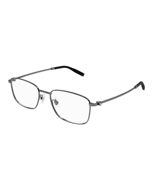 Montblanc Black Mb0373Oa 003 Optical Frames Titanium Transparent Squared for men