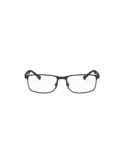 Emporio Armani Black Ea1112 3175 Optical Frames Metal Squared for men