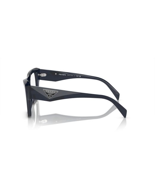 Prada Black Pr 09Zv 08Q1O1 Optical Frames Acetate Transparent Squared Normal