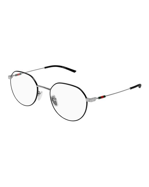 Gucci Black Gg2141Ok 002 Optical Frames Metal Transparent Round