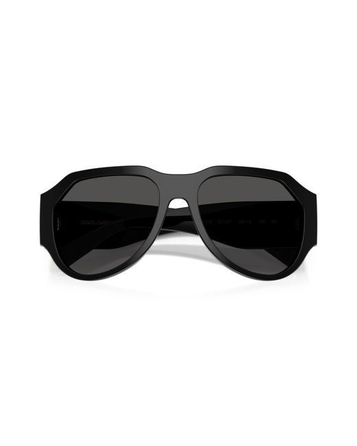 Dolce & Gabbana Black Dg4504 501/87 Sunglasses Acetate Pilot Normal for men