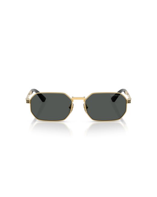 Versace Black Ve2297 100287 Sunglasses Metal Squared Normal for men