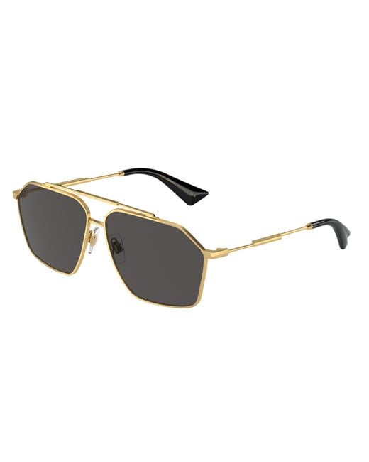 Dolce & Gabbana Black Dg2303 02/87 Sunglasses Metal Pilot Normal for men
