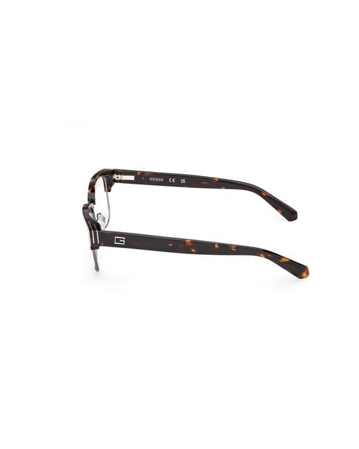 Guess Black Gu50330 052 Optical Frames Acetate Squared Normal for men