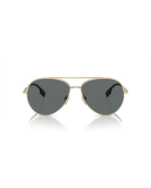 Burberry Black Be3147 110981 Sunglasses Metal Pilot Polarized
