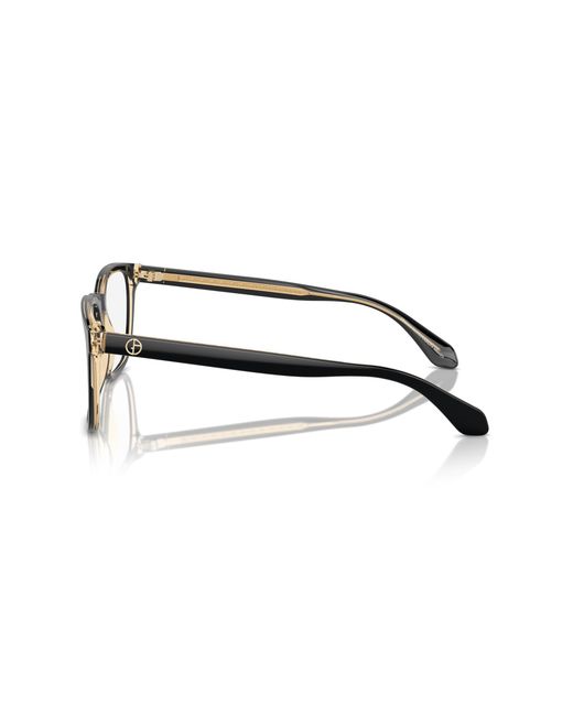 Giorgio Armani Black Ar7255 6084 Optical Frames Acetate Transparent Pillow Normal for men